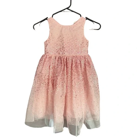 sequin dress 4t Sequin Dress Girls 4t Sleeveless Layered Tulle Puffy Princess Dress  Birthday Gift 6M-4T Years Old Kid's Fashion, Pink, 3-4 Years